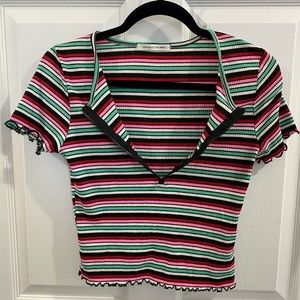 🌟FREE with purchase | Striped crop top